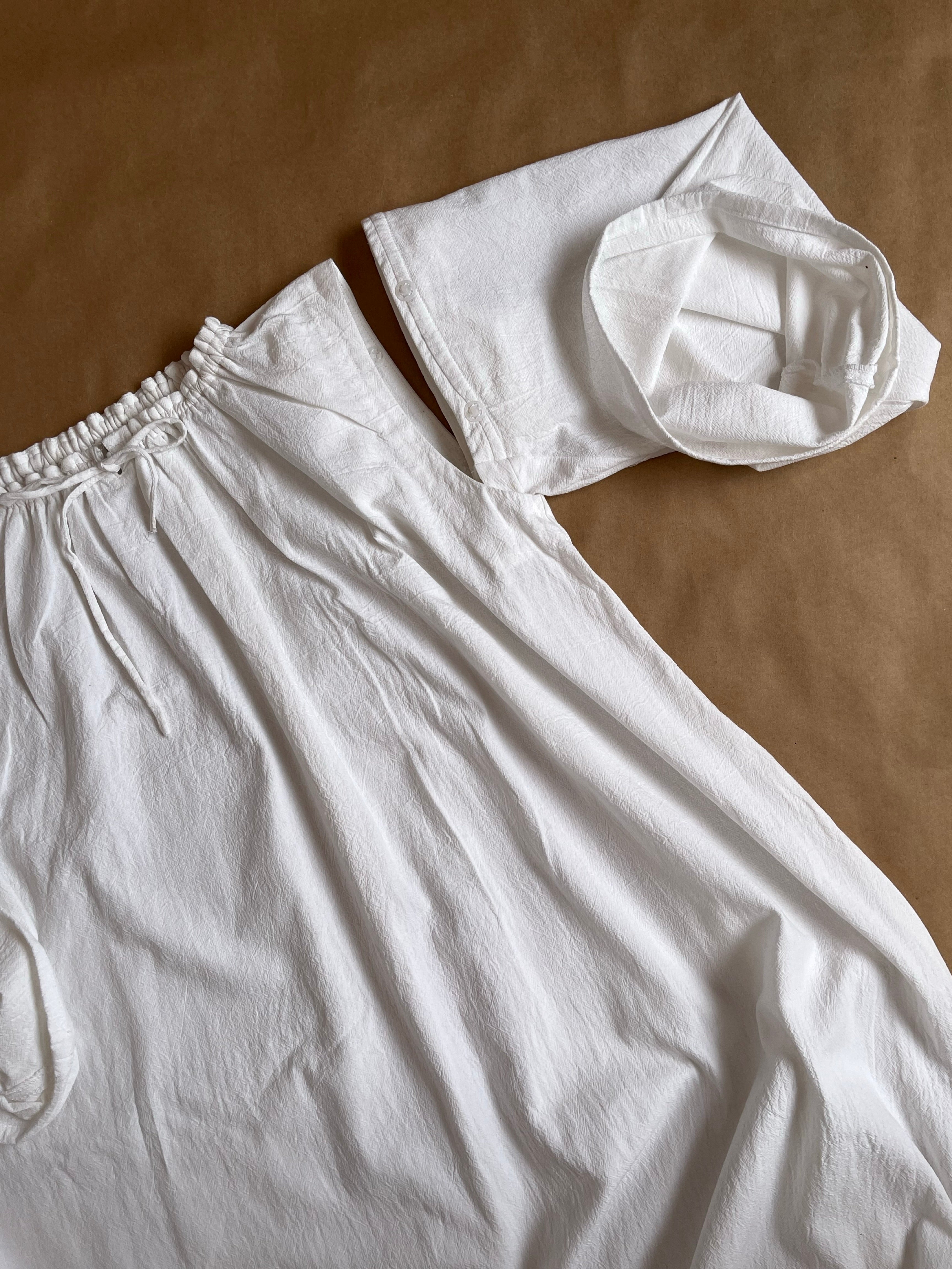 Designed to Adapt Dress | Handmade Modest Cotton Dress with Detachable Sleeves