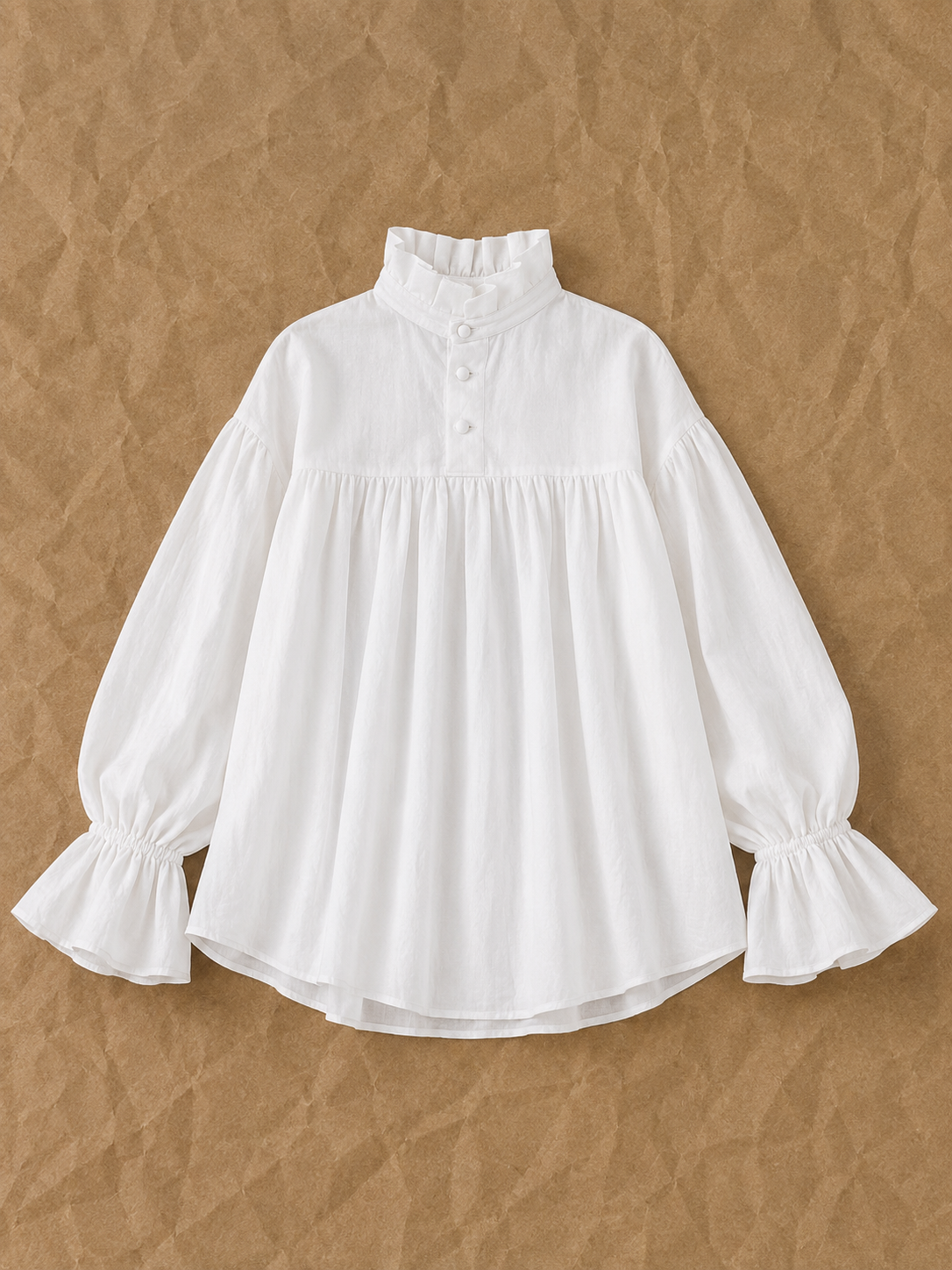 Fern Gathered Blouse | Handmade Modest Cotton Blouse